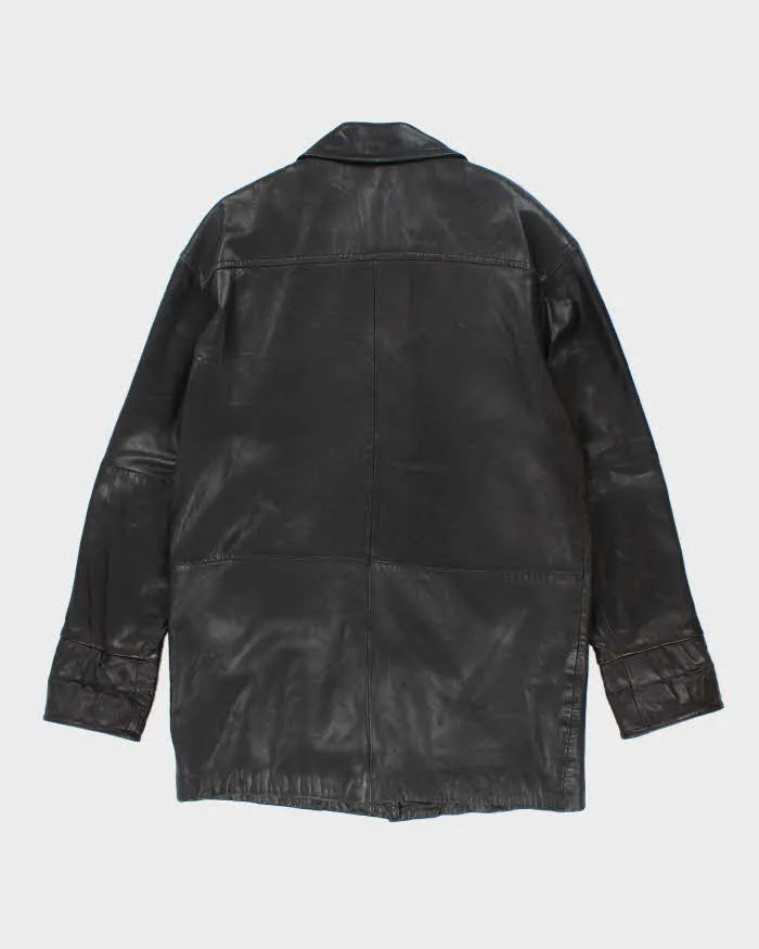 Vintage Danier Gold Clasp Black Leather Jacket -XXL sold by Rokit product image thumbnail 2