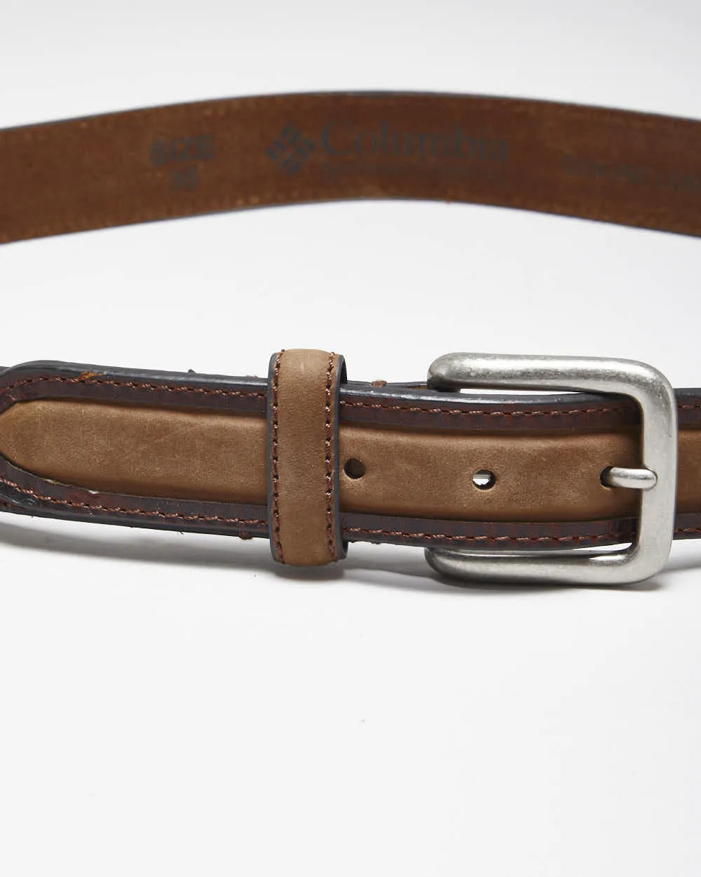 Vintage Columbia Brown Leather Belt - W34-W38 sold by Rokit product image thumbnail 4