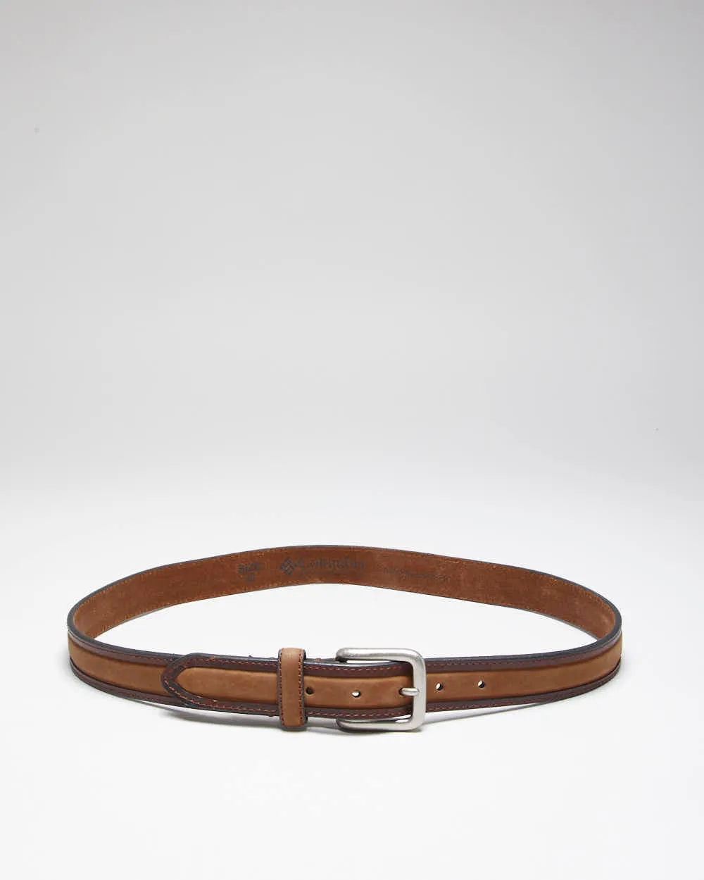 Vintage Columbia Brown Leather Belt - W34-W38 sold by Rokit product image thumbnail 2