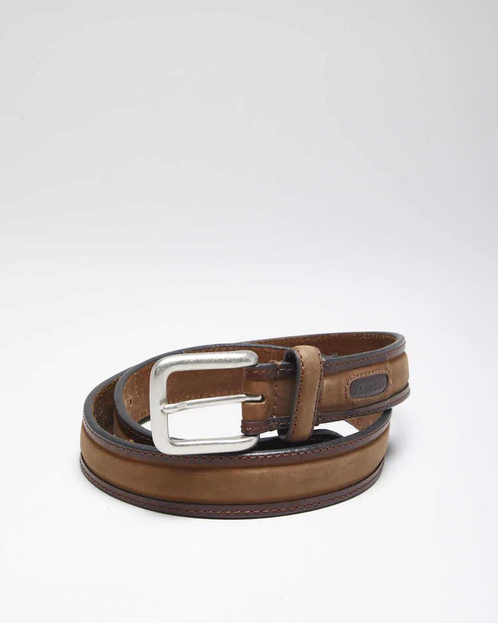 Vintage Columbia Brown Leather Belt - W34-W38 sold by Rokit