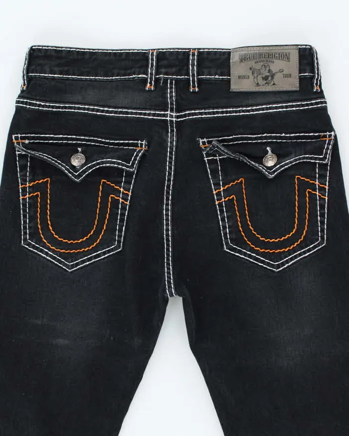 Vintage Y2K True Religion Black Wash Straight Leg Jeans - W30 L29 sold by Rokit product image thumbnail 4