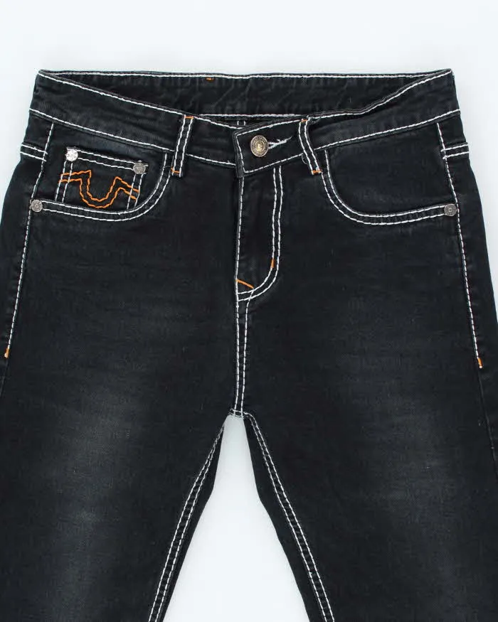 Vintage Y2K True Religion Black Wash Straight Leg Jeans - W30 L29 sold by Rokit product image thumbnail 3
