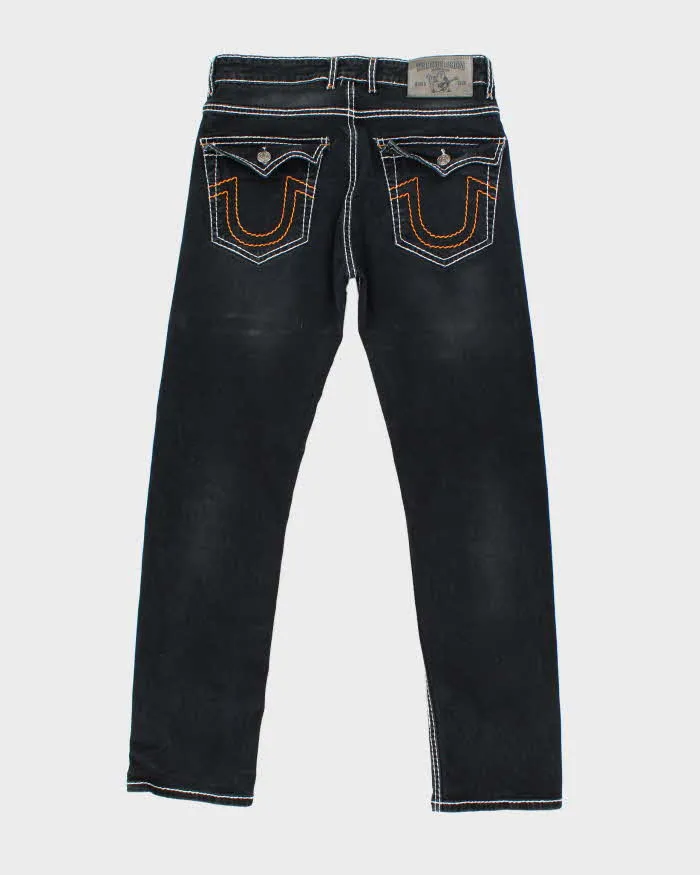 Vintage Y2K True Religion Black Wash Straight Leg Jeans - W30 L29 sold by Rokit product image thumbnail 2