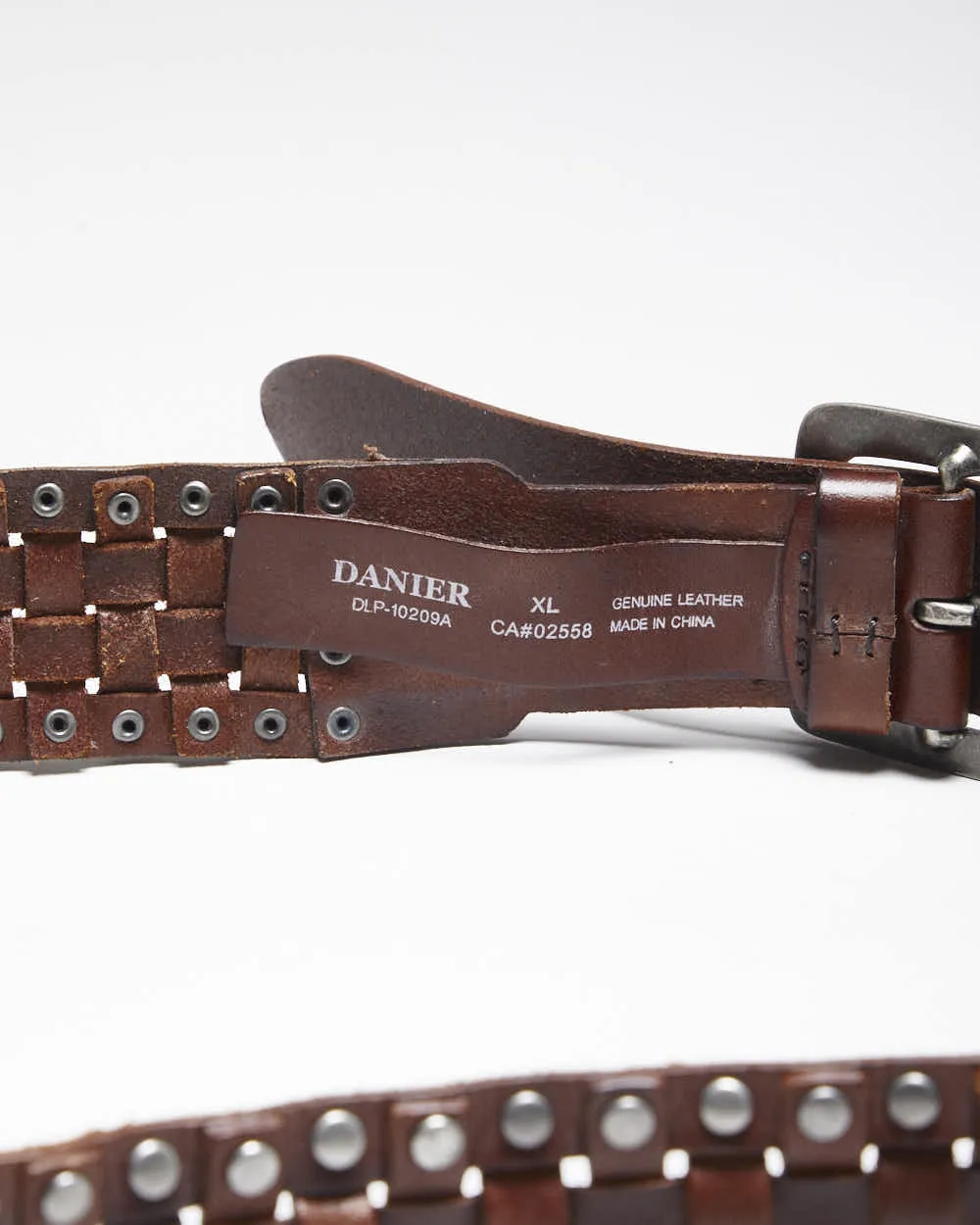 Vintage Y2K Danier Woven Brown Leather Chunky Belt - W39 - W43 sold by Rokit product image thumbnail 5