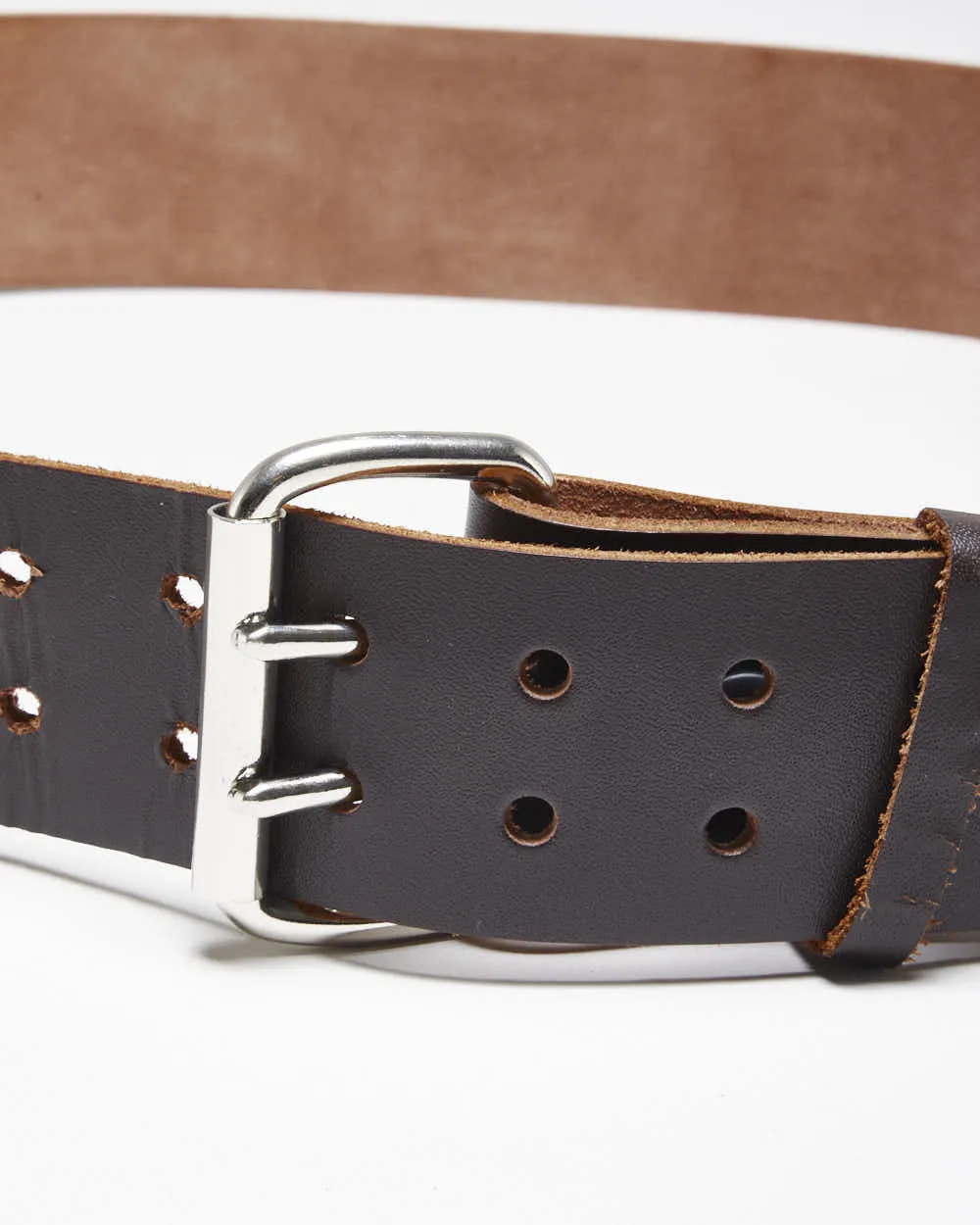 Vintage Y2K Chunky Brown Leather Belt - W41 - W47 sold by Rokit product image thumbnail 3