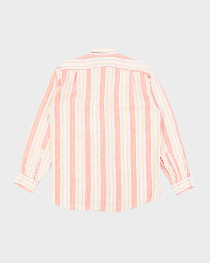 Vintage Peter's Linen Striped Long Sleeve Shirt - L sold by Rokit product image thumbnail 2