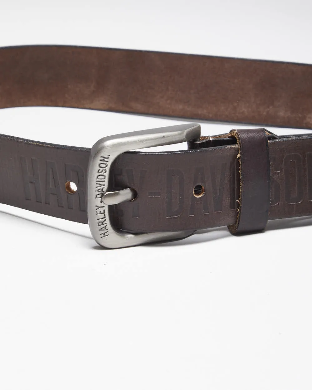 Vintage Y2K Harley Davidson Embossed Brown Leather Belt - W31 - W35 sold by Rokit product image thumbnail 4