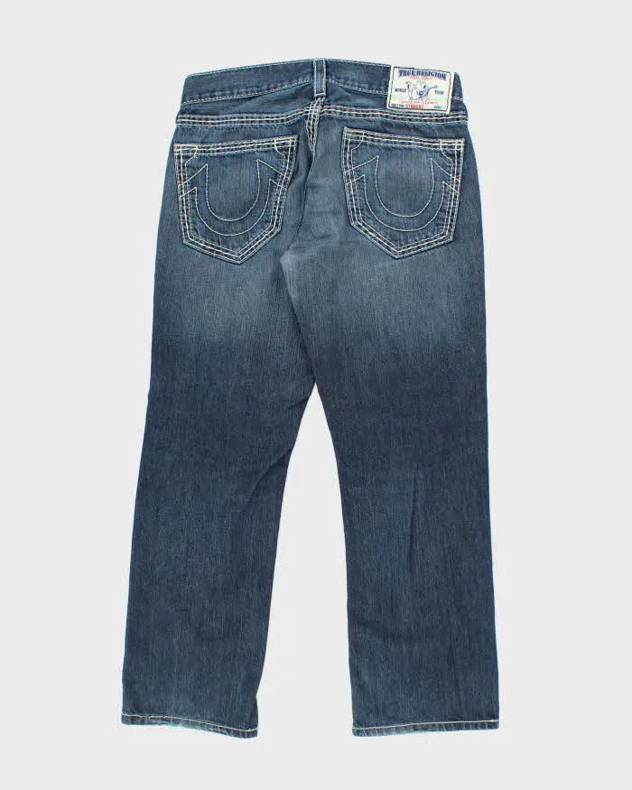 Vintage Y2K True Religion Dark Wash Straight Leg Jeans - W30 L28 sold by Rokit product image thumbnail 2