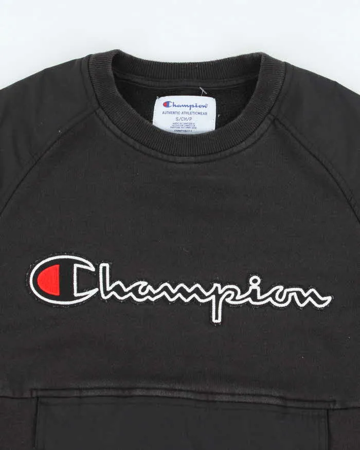 Vintage Y2K Champion Spell Out Patch Sweatshirt - S sold by Rokit product image thumbnail 3