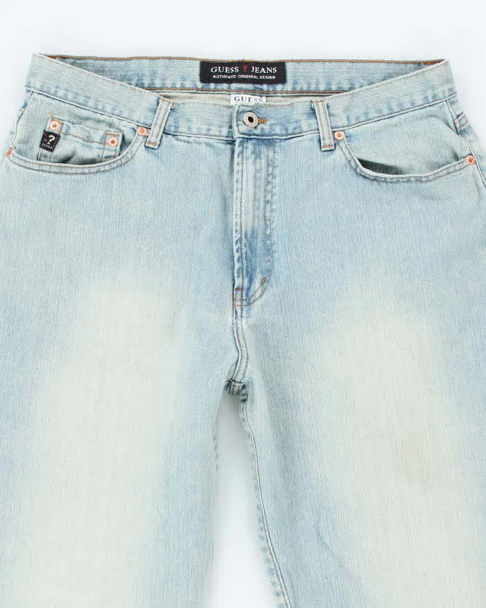 Vintage Y2K Guess Wide Leg Light Wash Jeans - W32 L29 sold by Rokit product image thumbnail 3