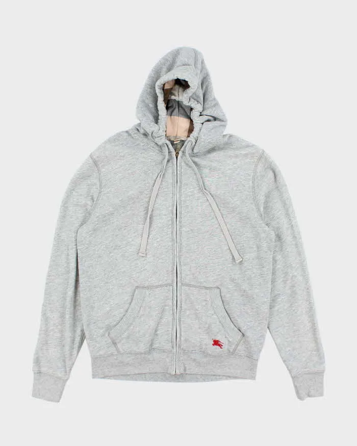 Vintage Burberry Brit Embroidered Logo Zip Up Hoodie - L sold by Rokit
