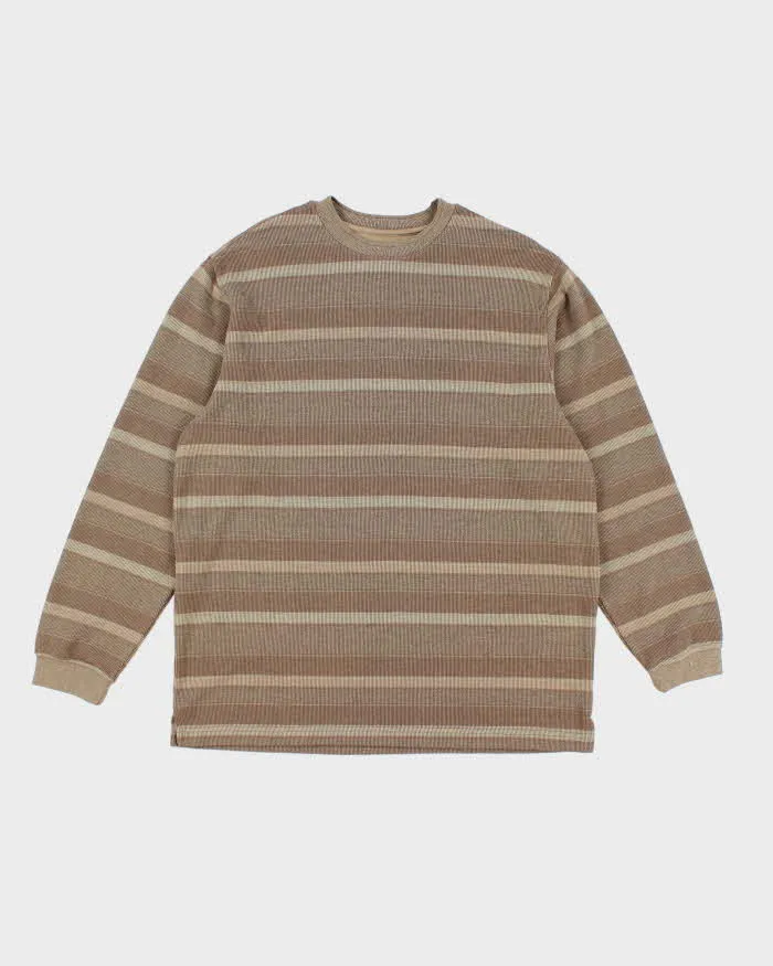 Vintage 2000's Pierre Cardin Striped Lightweight Sweatshirt - XL sold by Rokit