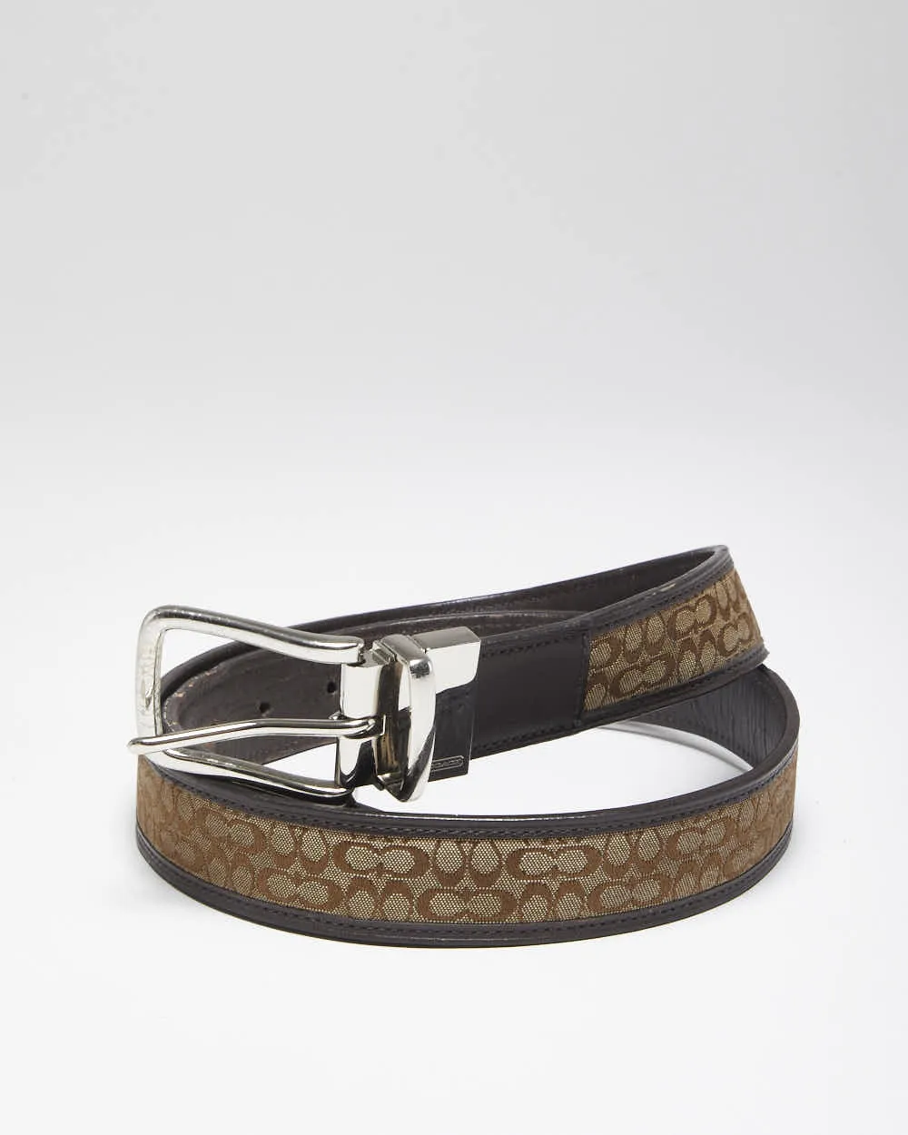Vintage Y2k 00s Coach Monogram Leather Belt - W32-W36 sold by Rokit