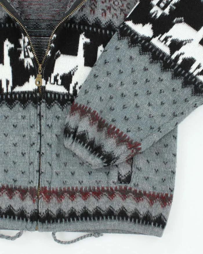 Vintage Ruminahui Wool Alpaca Zip-Up Knit Jumper - S sold by Rokit product image thumbnail 4