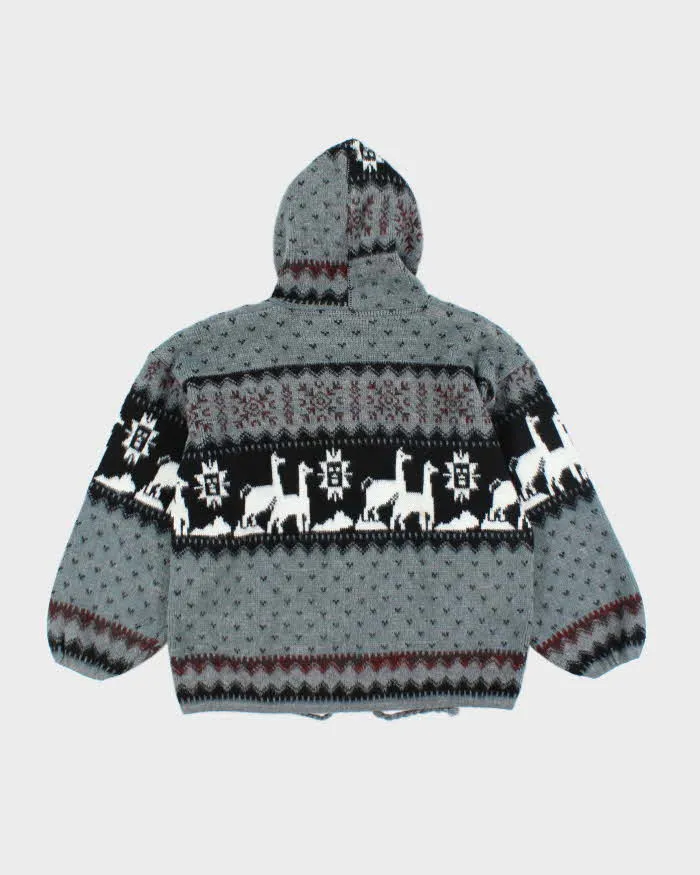 Vintage Ruminahui Wool Alpaca Zip-Up Knit Jumper - S sold by Rokit product image thumbnail 2