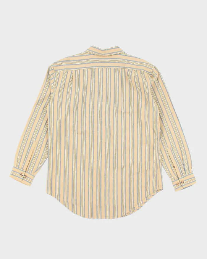 Vintage Blue Place Linen Striped Long Sleeve Shirt - L sold by Rokit product image thumbnail 2