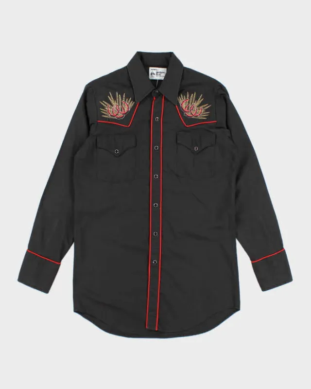 Vintage 70s MWG Horse Shoe Embroidered Western Shirt - M sold by Rokit