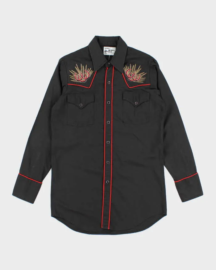 Vintage 70s MWG Horse Shoe Embroidered Western Shirt - M sold by Rokit