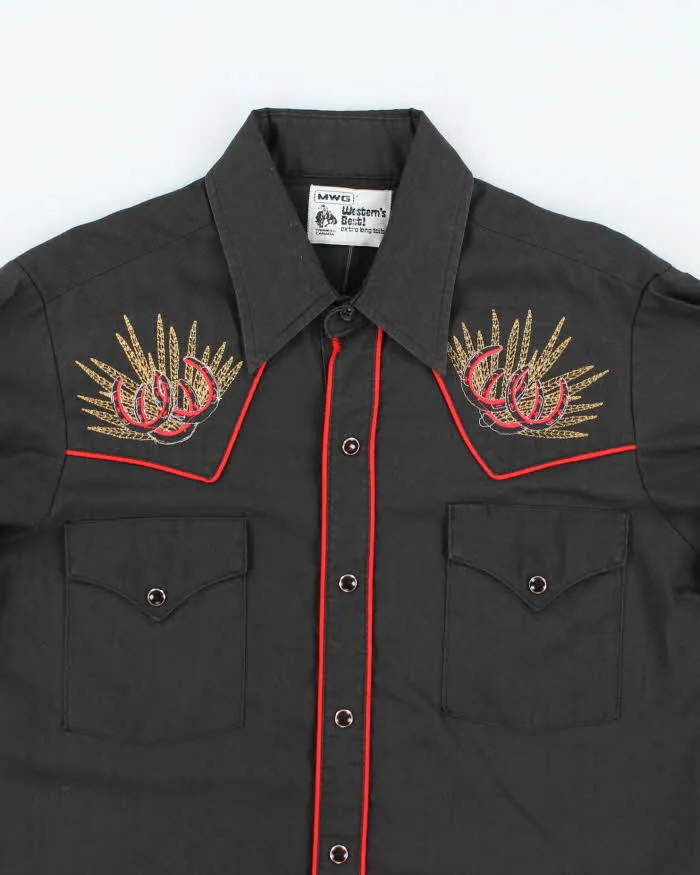 Vintage 70s MWG Horse Shoe Embroidered Western Shirt - M sold by Rokit product image thumbnail 3