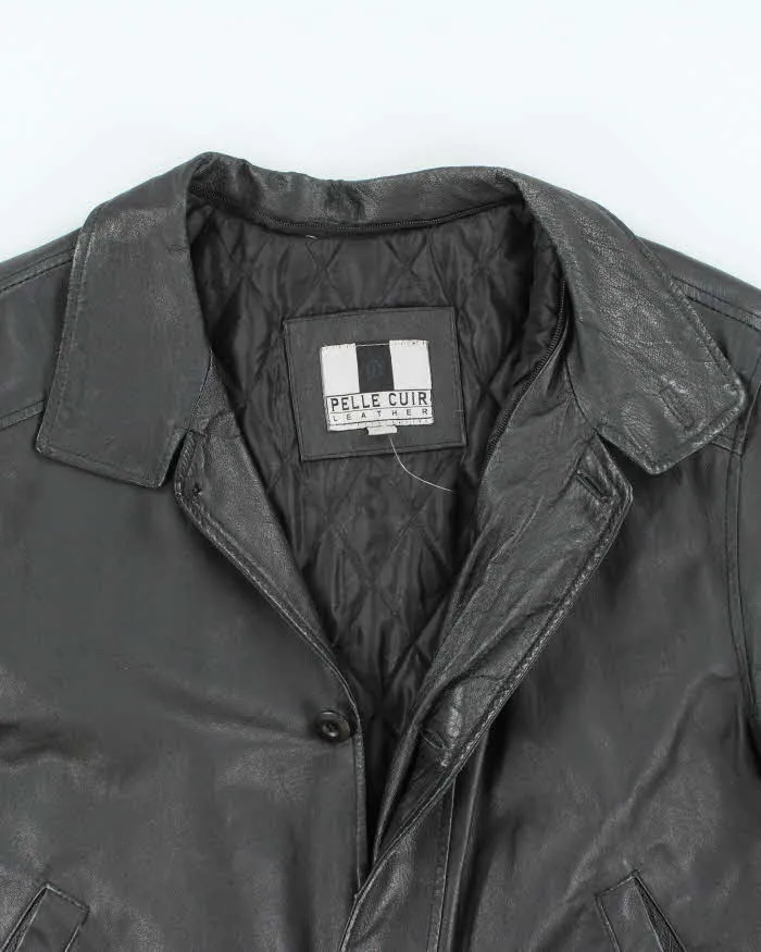 Vintage 90's Pelle Cuir Heavyweight Leather Button Up Jacket - L sold by Rokit product image thumbnail 3