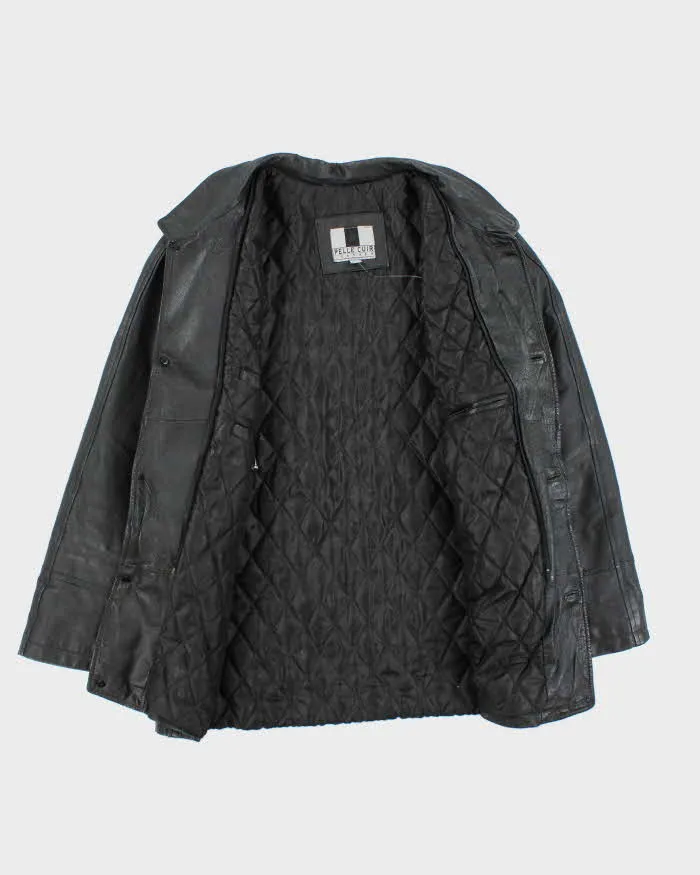 Vintage 90's Pelle Cuir Heavyweight Leather Button Up Jacket - L sold by Rokit product image thumbnail 5