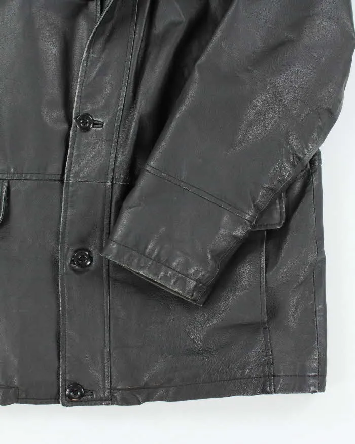 Vintage 90's Pelle Cuir Heavyweight Leather Button Up Jacket - L sold by Rokit product image thumbnail 4
