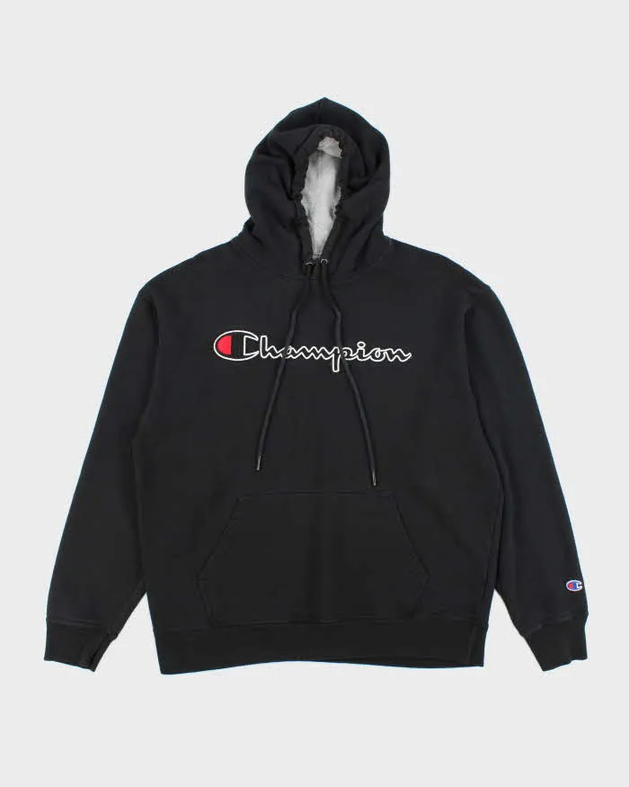 Vintage Y2k 00s Champion Black Hoodie - L sold by Rokit