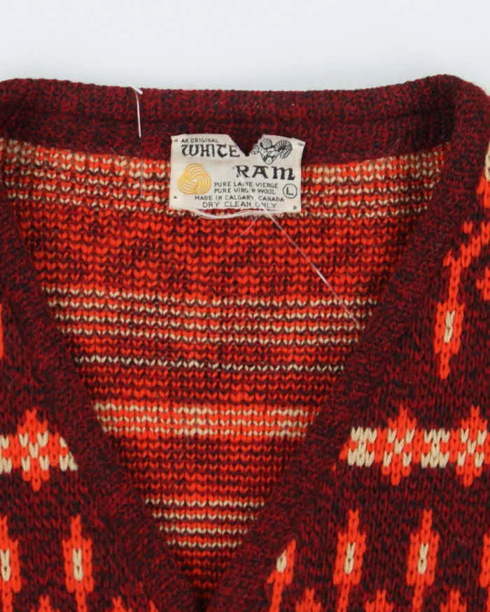 Vintage White Ram Wool Cardigan - L sold by Rokit product image thumbnail 5