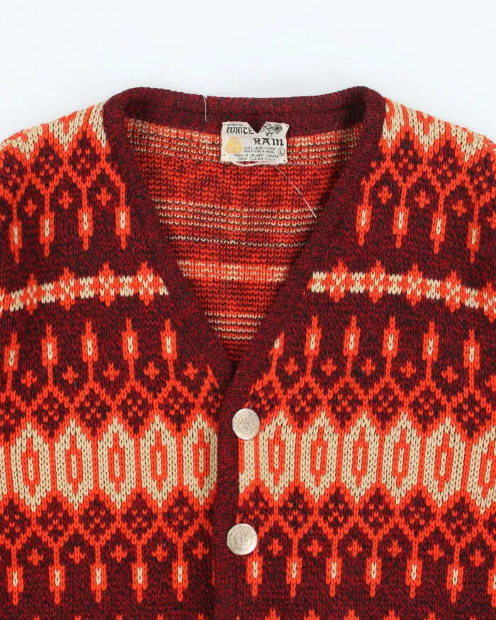 Vintage White Ram Wool Cardigan - L sold by Rokit product image thumbnail 3