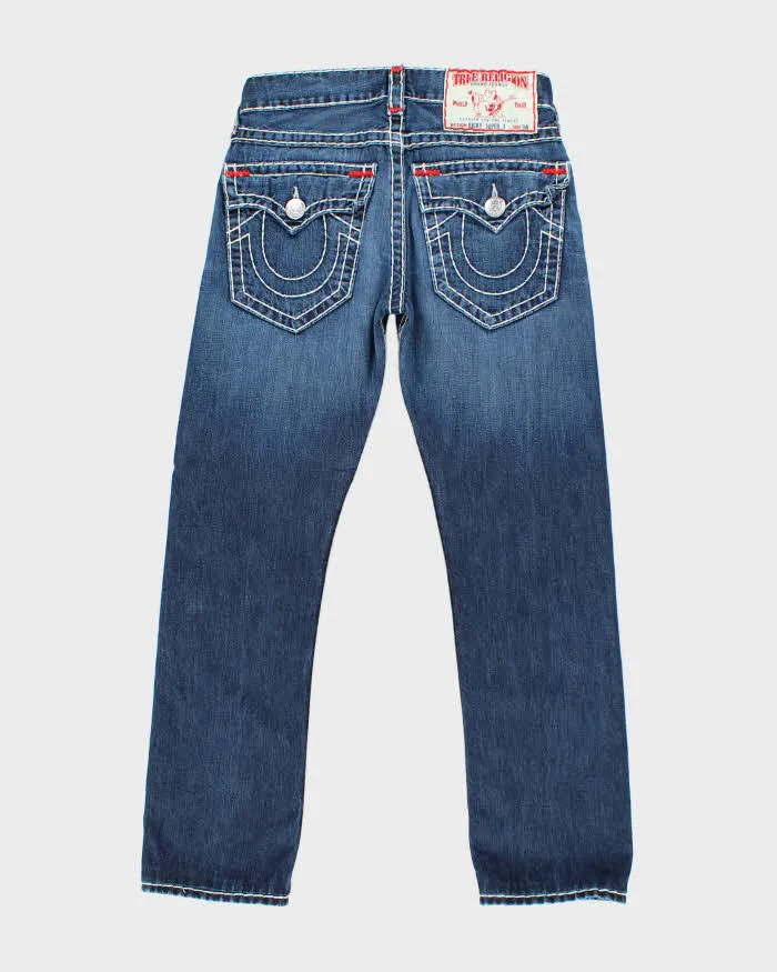 Vintage Y2K True Religion Dark Wash Straight Leg Jeans - W28 L29 sold by Rokit product image thumbnail 2