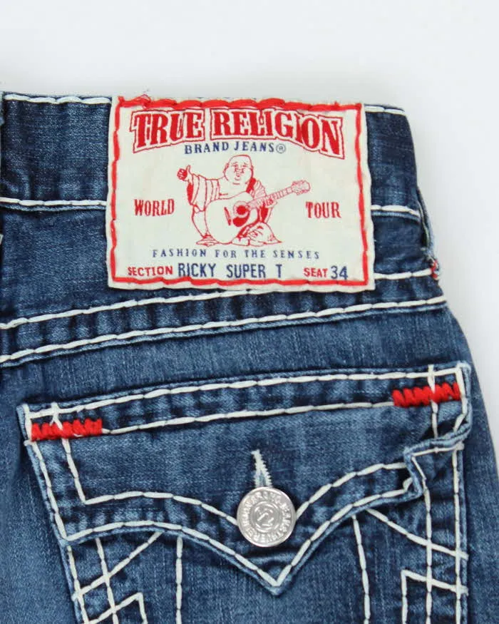 Vintage Y2K True Religion Dark Wash Straight Leg Jeans - W28 L29 sold by Rokit product image thumbnail 5