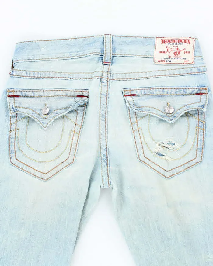 Vintage Y2K True Religion Light Wash Pre-Distressed Denim - W32 L30 sold by Rokit product image thumbnail 4