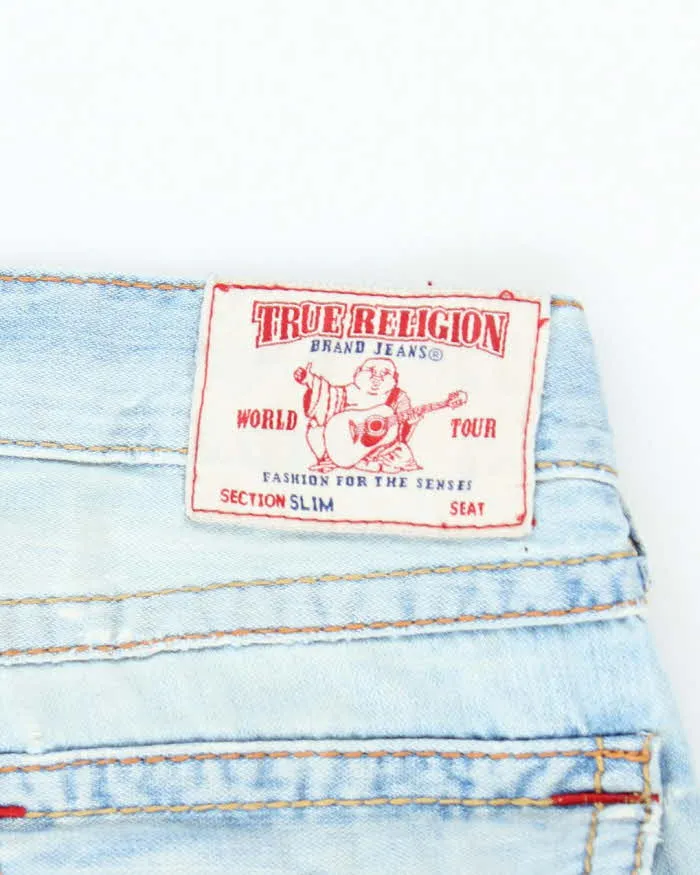 Vintage Y2K True Religion Light Wash Pre-Distressed Denim - W32 L30 sold by Rokit product image thumbnail 5