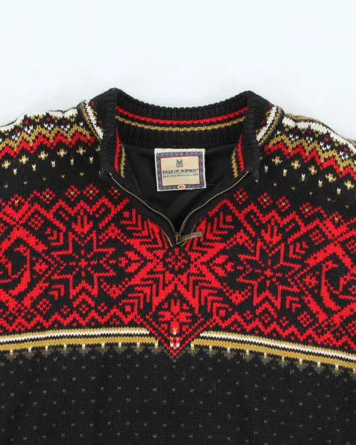 Vintage Dale Of Norway Quarter-Zip Lined Wool Jumper - XL sold by Rokit product image thumbnail 3