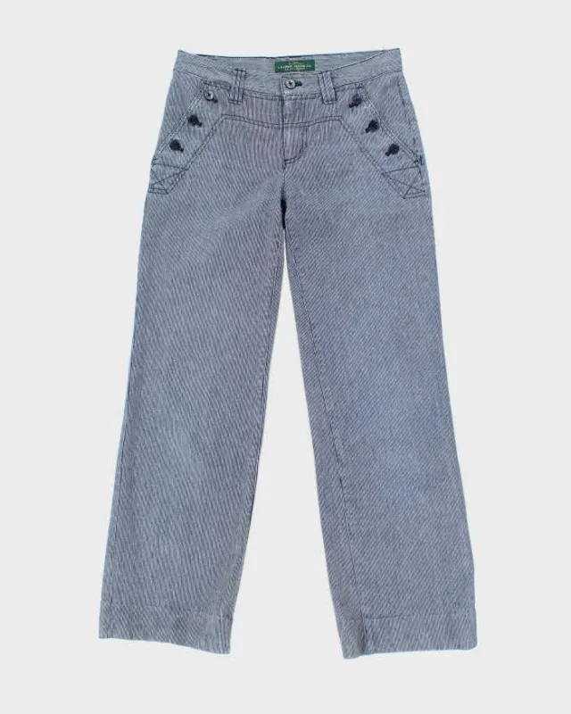 Vintage Ralph Lauren Cotton Striped Trousers - W30 L30 sold by Rokit