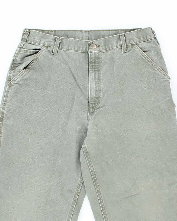 Vintage Carhartt Green Single Knee Carpenter Trousers - W32 L31 sold by Rokit product image thumbnail 3