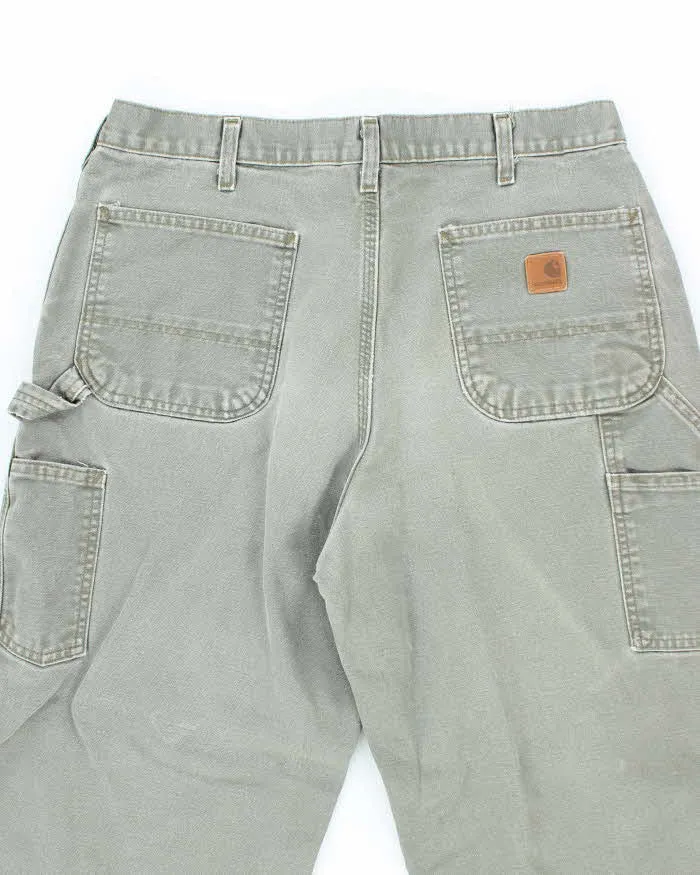 Vintage Carhartt Green Single Knee Carpenter Trousers - W32 L31 sold by Rokit product image thumbnail 4