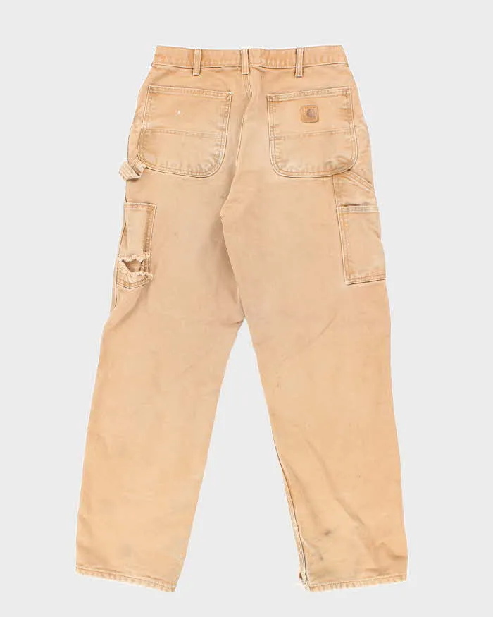 Vintage Carhartt Brown Lined Single Knee Carpenter Trousers - W30 L30 sold by Rokit product image thumbnail 2