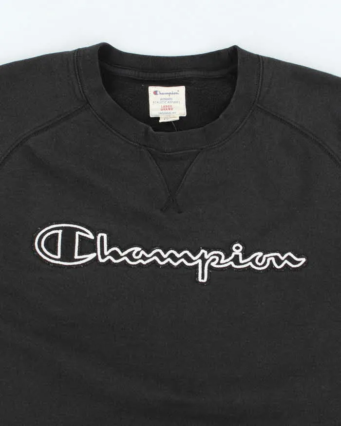 Vintage Y2k 00s Champion Black Sweatshirt - L sold by Rokit product image thumbnail 3