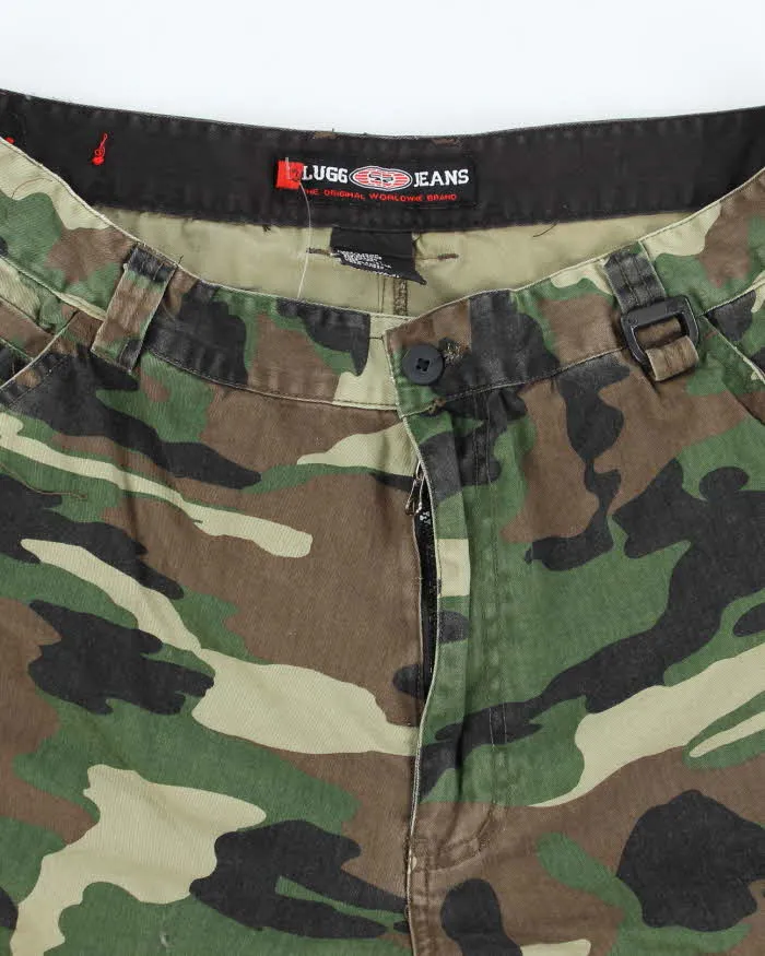 Vintage Y2K Plugg Baggy Camouflage Cut Off Cargo Shorts - W32 L12 sold by Rokit product image thumbnail 3
