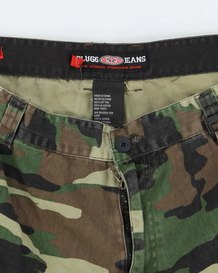 Vintage Y2K Plugg Baggy Camouflage Cut Off Cargo Shorts - W32 L12 sold by Rokit product image thumbnail 5