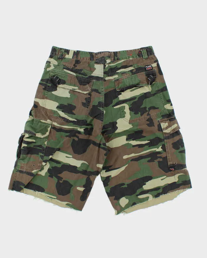 Vintage Y2K Plugg Baggy Camouflage Cut Off Cargo Shorts - W32 L12 sold by Rokit product image thumbnail 2