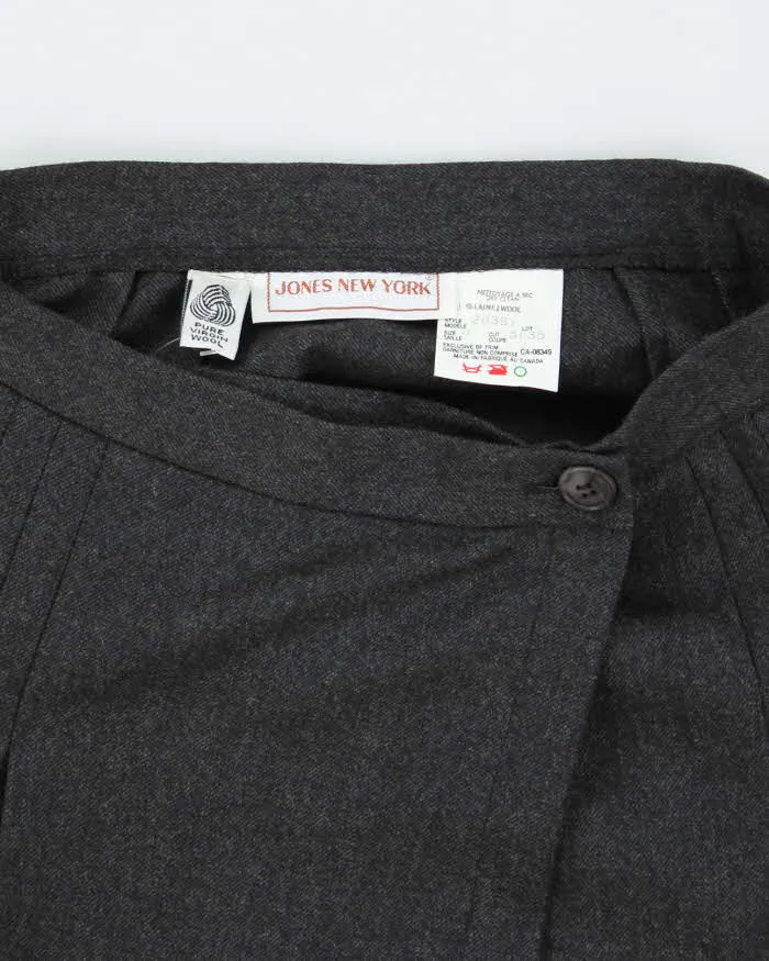 Vintage Jones New York Grey Wool Pleated Skirt - XS sold by Rokit product image thumbnail 3
