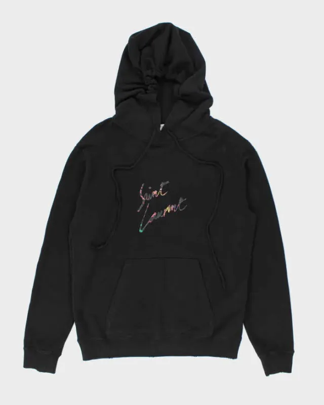 Vintage Y2K Saint Laurent Multi-Coloured Graphic Print Hoodie - XL sold by Rokit