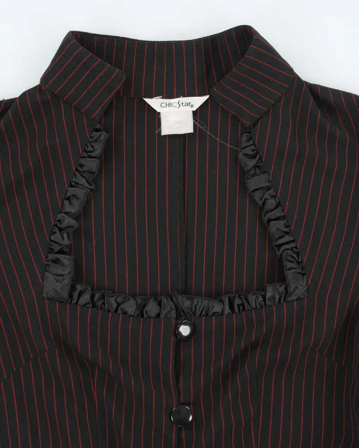 Vintage Chic Star Pin Stripe Ruffle Mini Dress - XL sold by Rokit product image thumbnail 3