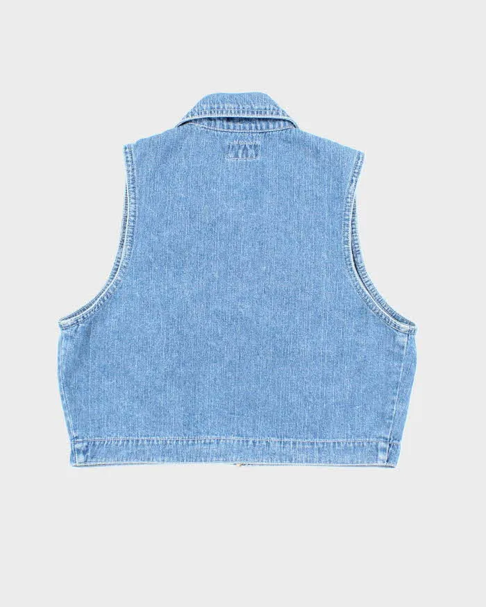 Vintage 90s No Limit Denim Zip-Up Top - M sold by Rokit product image thumbnail 2