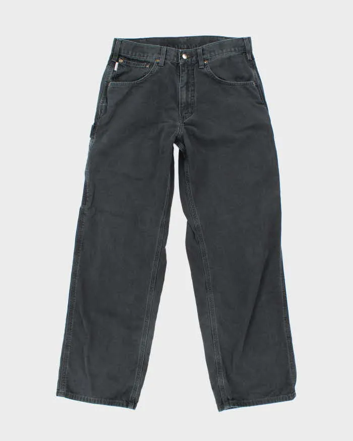 Vintage Carhartt Black Faded Single Knee Carpenter Trousers - W30 L27 sold by Rokit