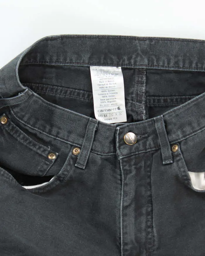 Vintage Carhartt Black Faded Single Knee Carpenter Trousers - W30 L27 sold by Rokit product image thumbnail 5