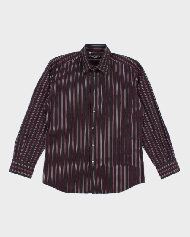 Vintage 90's Dolce & Gabbana Striped Button Up Shirt - L sold by Rokit