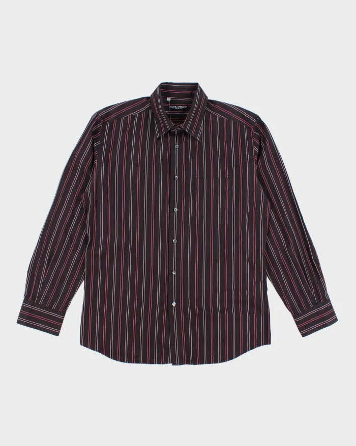 Vintage 90's Dolce & Gabbana Striped Button Up Shirt - L sold by Rokit
